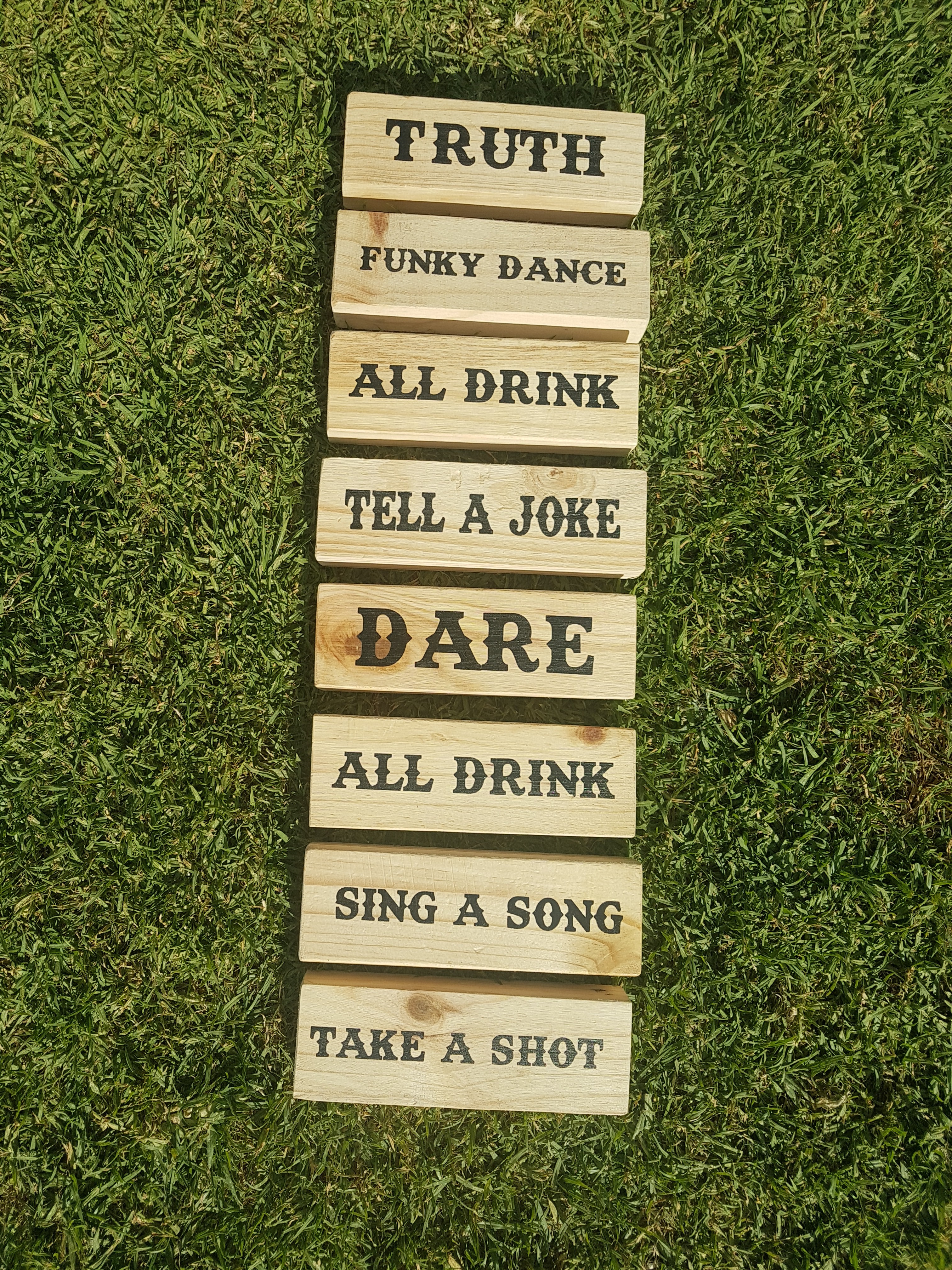 Giant blocks drinking game